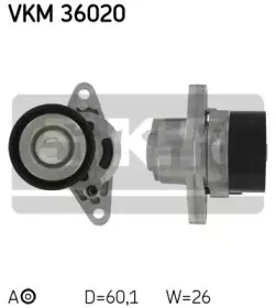 VKM 36020 SKF Натяжной ролик, поликлиновойремень